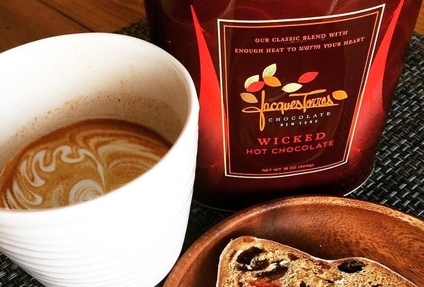 Jacques Torress hot chocolate is delicious