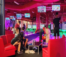 Boutique bowling lanes with food service are perfect for teenage fun. Photo courtesy of  Dezerland