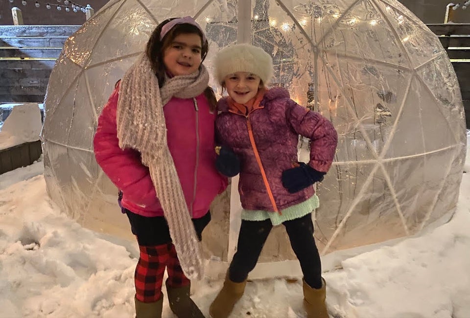 Igloos make outdoor restaurants feel a bit like winter wonderlands. Photo by Ally Noel
