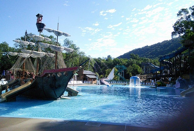 Buccaneer ship at Pirate's Cover at LOMB