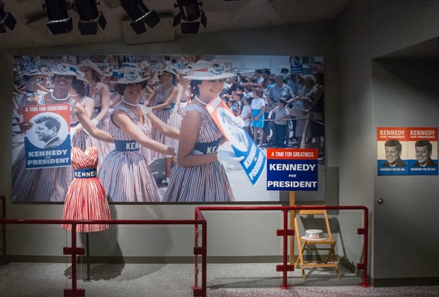 Image of the exhibits families can see at the JFK Library in Boston.