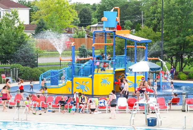 Many of the outdoor water parks near Chicago offer play areas for smaller kids.