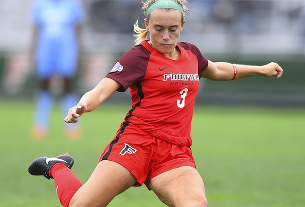 Photo of college soccer player - College Sports in Connecticut