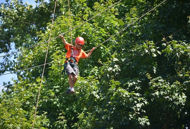 Alley Pond Adventure Park is one of the playgrounds cool enough for big kids in Queens