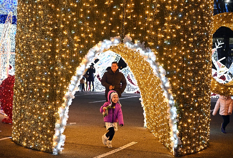 Billed the largest holiday lights display in the country, tons of twinkling displays await to be explored at the Amaze Light Festival. Photo courtesy of the festival