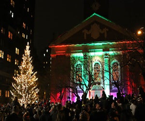 Annual Park Avenue Tree Lighting Ceremony. Photo courtesy of the Brick Church 