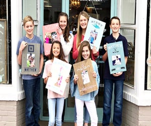 Families are invited for canvas-making party this Saturday. Photo courtesy of the AR Workshop