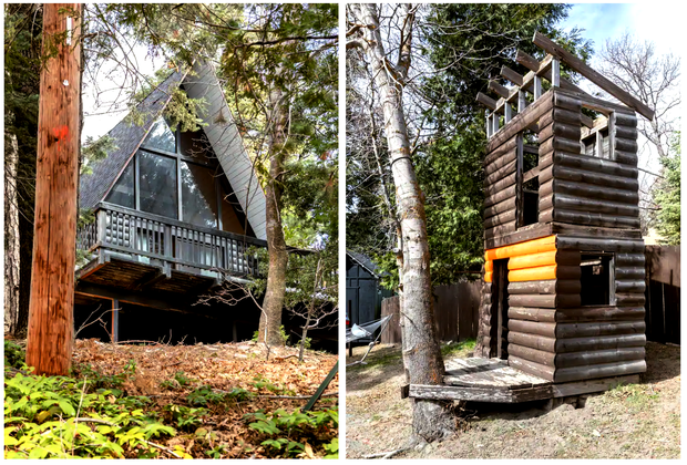 California Vacation Home Rentals for Families: One cabin to sleep in, one to play in.