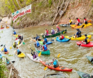 Cheer on canoers and kayakers during the annual Buffalo Bayou Partnership Regatta./Photo courtesy of Buffalo Bayou Partnership.