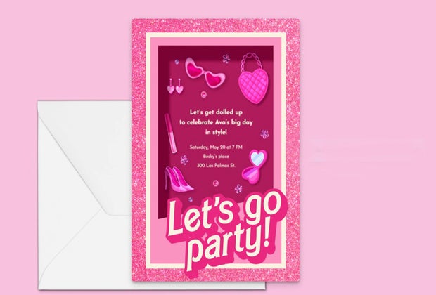 Barbie party Evite