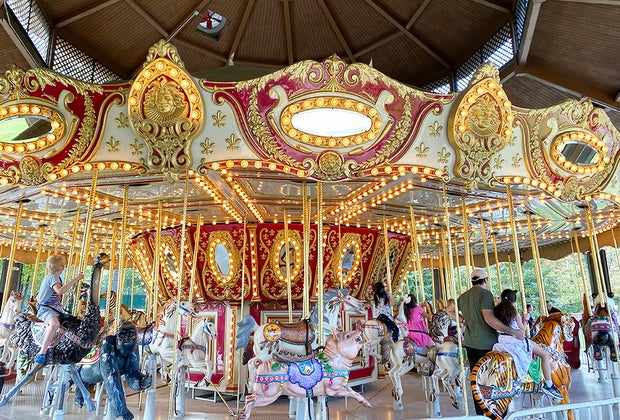 carousel at the Bergen County Zoo.