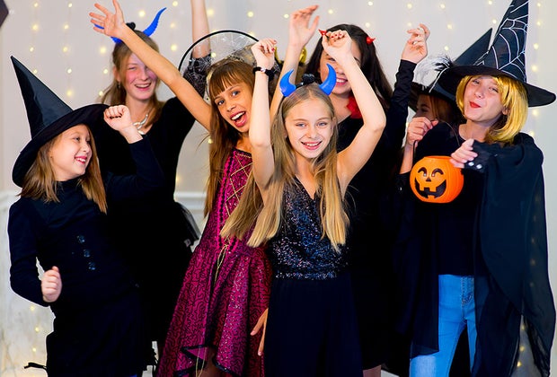 Halloween Party Game Ideas for Tweens and Teens kids dancing at Halloween party