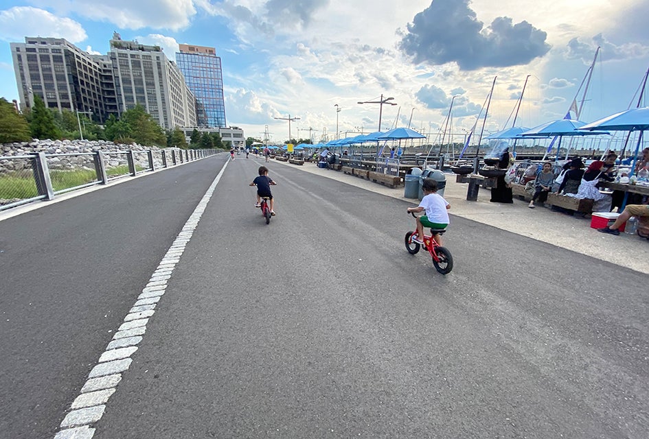 Explore the Brooklyn Greenway on two weeks to enjoy wide open paths, and stunning views. Photo by Sara M.