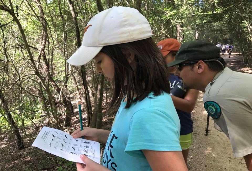Kids learn all about our feathered friends in Birding 101. Photo courtesy of Sheldon Lake State Park.
