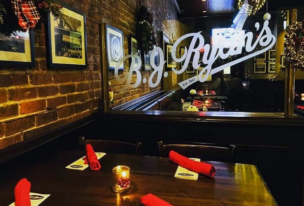 Photo of B.J. Ryan's, one of the restaurants open on Christmas in Connecticut