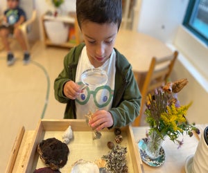 Battery Park Montessori students discover and interact with materials designed to encourage understanding and mastery. Photo courtesy of Battery Park Montessori