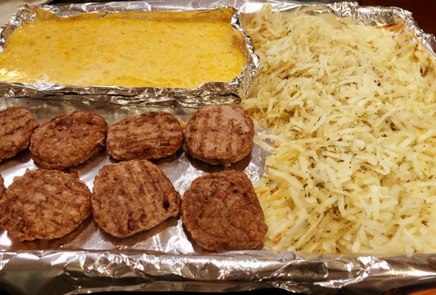 Breakfast is served any time of the day with this easy sheet pan recipe.