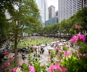 Bryant Park is one of New Yorkers' favorite hangouts. Photo by Brittany Pertronella for NYCgo