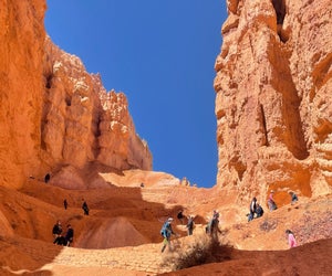 Climb through the magnificent rock formations at Bryce Canyon National Park. Photo by Tim Knauff