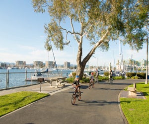 Biking in Burton Chace Park