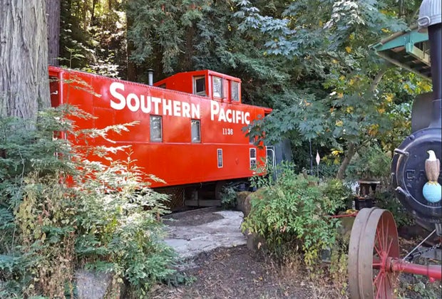 California Vacation Home Rentals for Families: Sleep in a caboose.