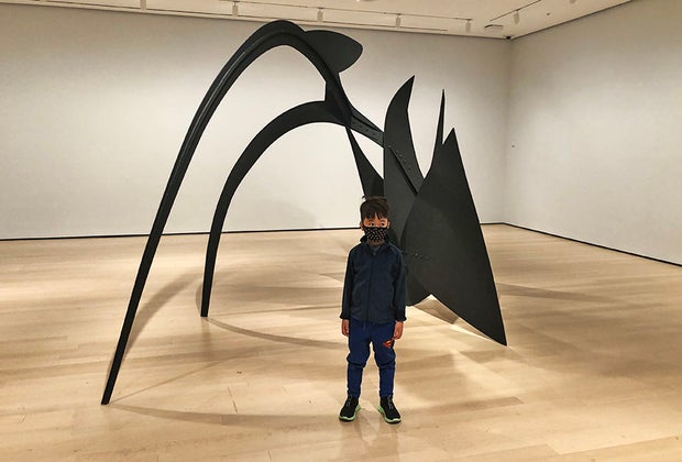 Calder spider-like sculpture at MOMA