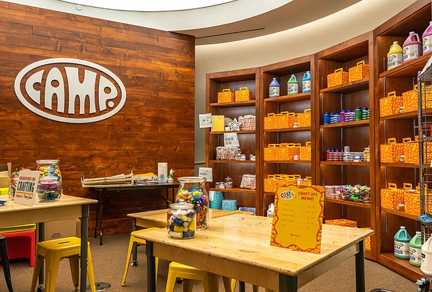 Craft supplies at CAMP Garden State Plaza