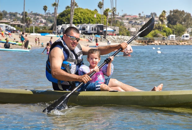 Family Camping Near Los Angeles with Extra Entertainment for Kids: Campland on the Bay