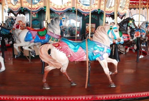 Visiting the Santa Monica Pier with Kids: The Carousel