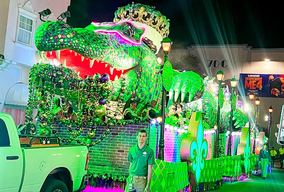 Enjoy street entertainment, colorful parades, concerts, and themed foods during the Universal Orlando Mardi Gras celebration. Photo by the author