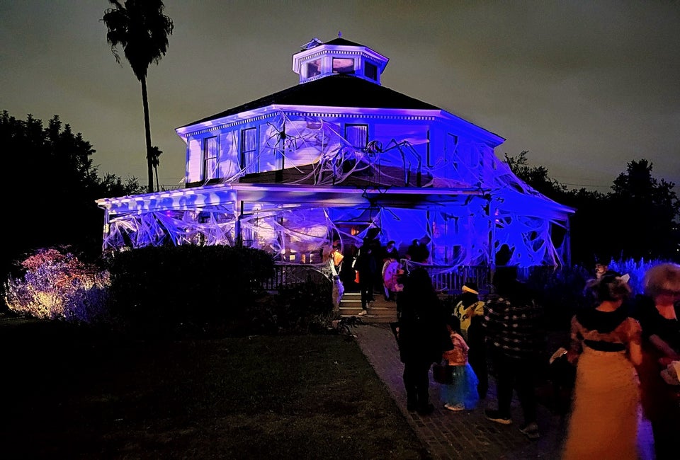 The Victorian-era buildings at Heritage Square are the perfect backdrop for a haunted trick-or-treat outing.