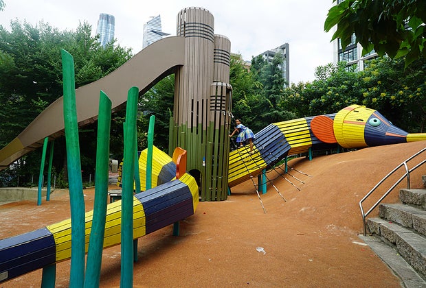 Chelsea Piers with kids Chelsea Waterside Park playground