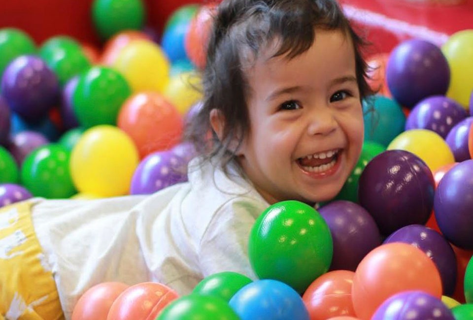 Ball pit fun at Chelsea Piers. 