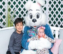 Get an Easter bunny photo at one of these family Easter brunches. Photo by Kelly Patino for Mommy Poppins