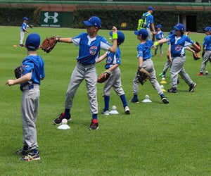 Baseball summer camp. Photo courtesy of Chicago Cubs Baseball Summer Camps, Twitter