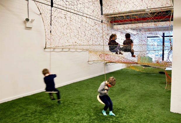 kids at a birthday party in the open space at Cocoon NYC birthdays