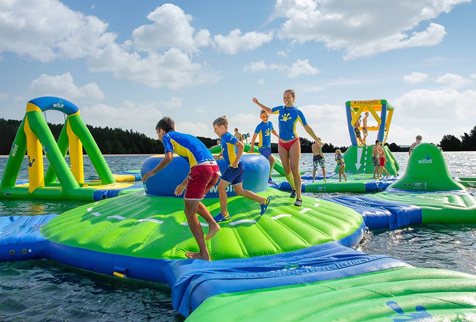 Lacey will purchase the inflatables from Commercial Recreation Specialists in Verona, Wisconsin. Photo courtesy of Commercial Recreation Specialists
