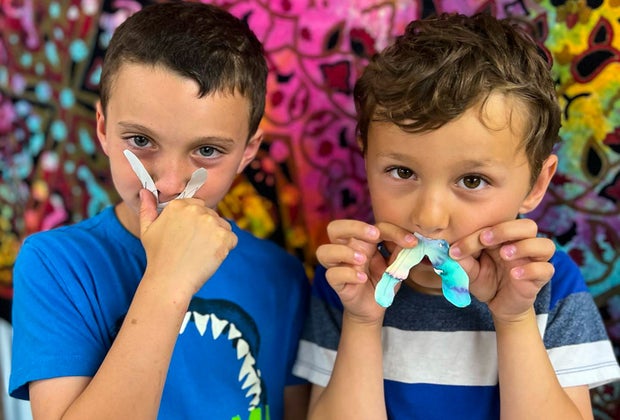 Photo of preschoolers at the Connecticut Art School