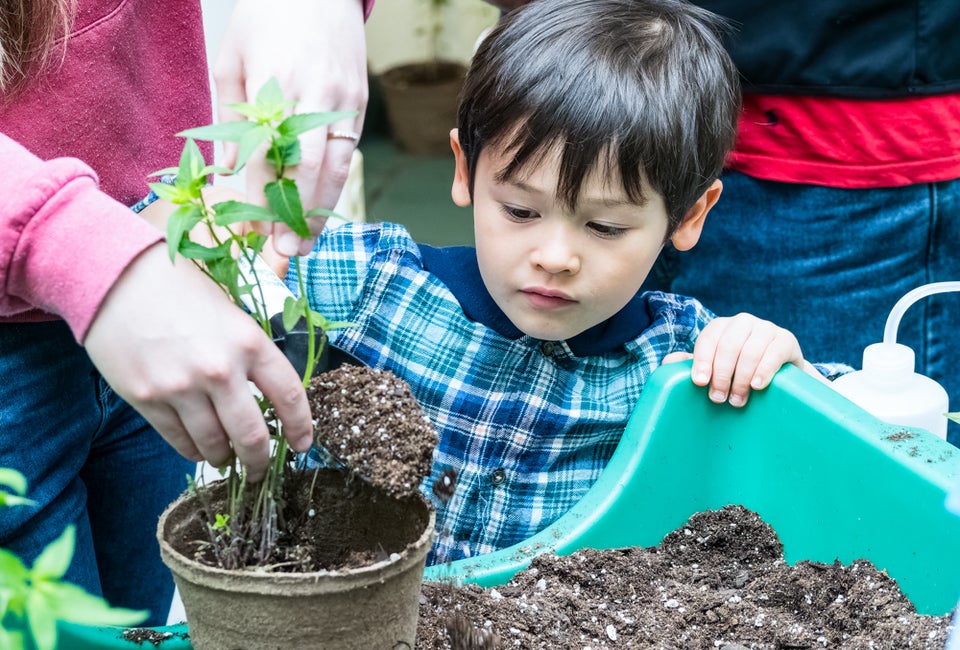 Kids are never too young to learn about Earth Day and protecting the planet. Photo by Ed Wondoloski, for Montgomery County Parks