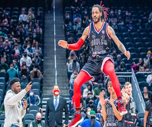 It's always a good time when the Harlem Globetrotters are in town! Photo courtesy of the Harlem Globetrotters