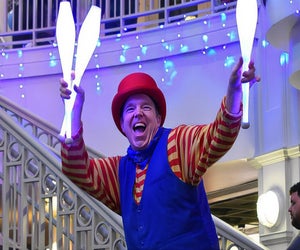 Greg May performs at the Noon Time New Year celebration. Event photo courtesy of the Port Discovery Children's Museum