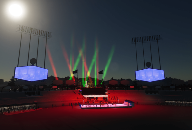 Under the light of the jumbotrons, families can skate the night away at Dodger Stadium.