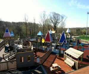 The spacious Freedom Playground in Haverford lets kids' imaginations run wild. Photo courtesy the playground