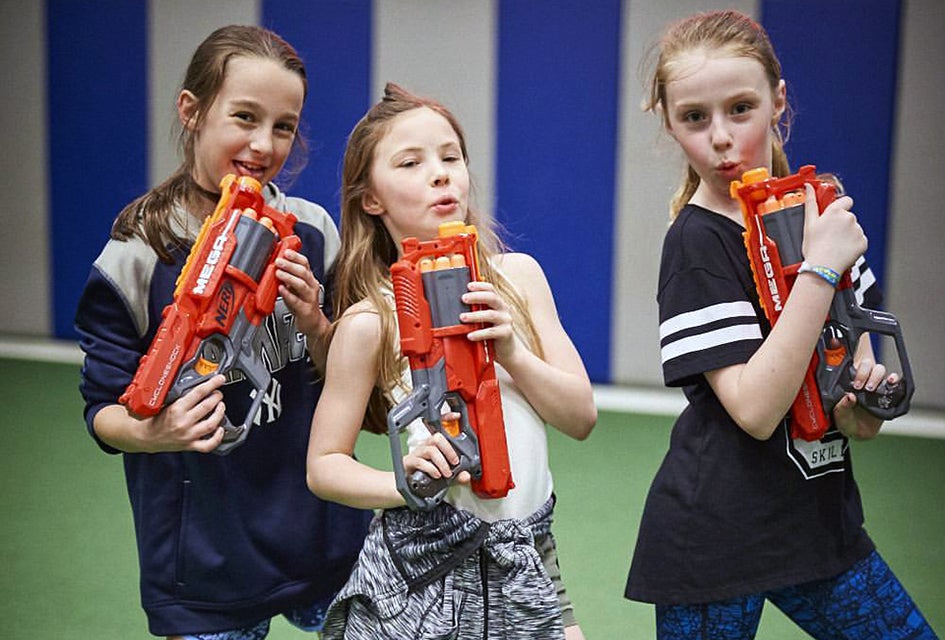 End your birthday party with an epic Nerf war at Sportset Kids. Photo courtesy of Sportset Kids