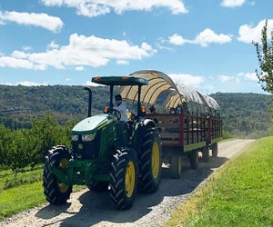Take a leisurely hayride at Fishkill Farms. Photo courtesy of the farm