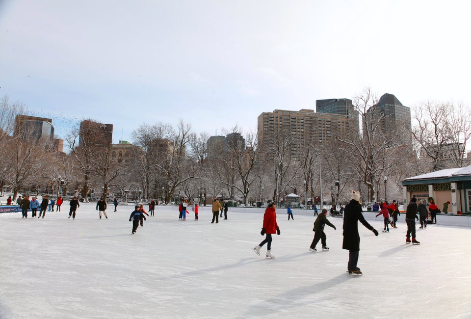 Join the skaters at Boston Common Frog Pond. Photo courtesy of Massachusetts Office of Travel & Tourism