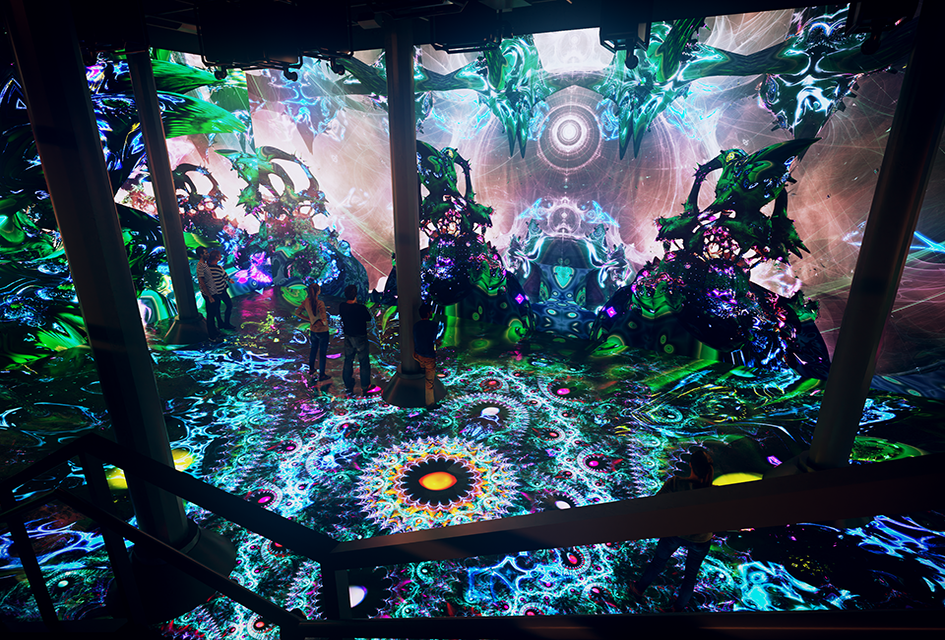 Step into Geometric Shapes, Artechouse's new multimedia installation. Photo courtesy of Artechouse