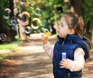 Free, fun activities can be as simple as blowing bubbles on a sunny day