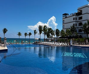 Grand Residences Riviera Cancun has two large pools for lounging and swimming. 
