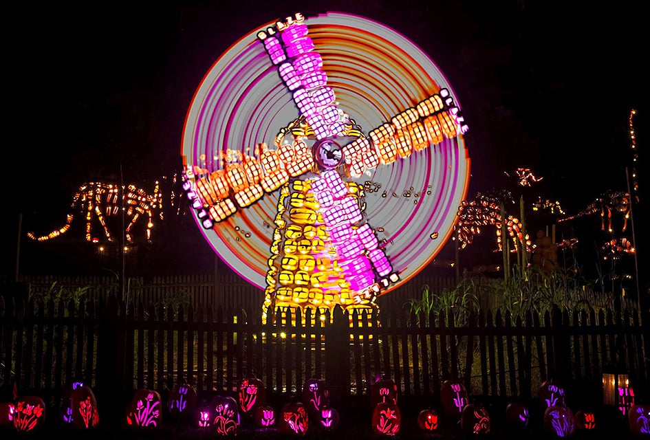 The Great Jack O'Lantern Blaze Long Island really comes to life with glowing pumpkin displays after dark. Photo by Tom Nycz for the Historic Hudson Valley